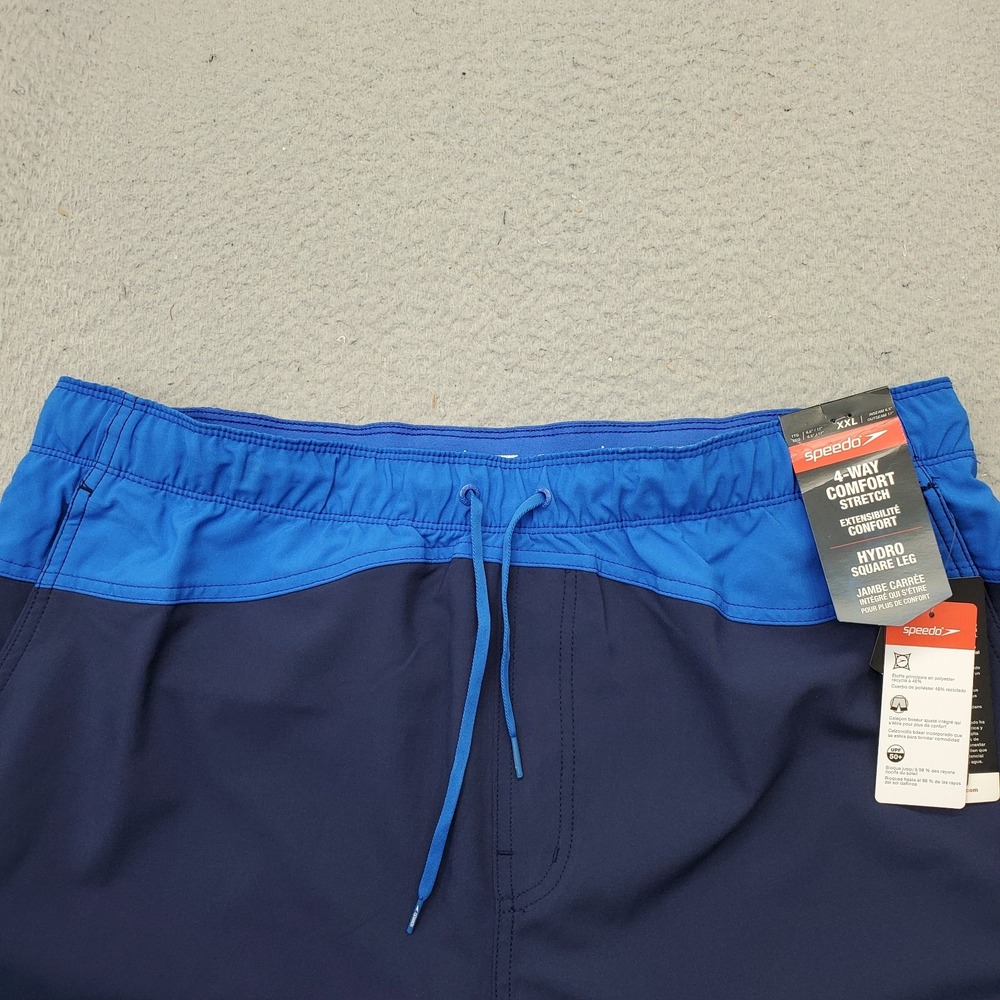 Speedo Hydro Square Leg Volley Swim Trunk Shorts Mens XXL Multi Surf Water Polo - Picture 8 of 9